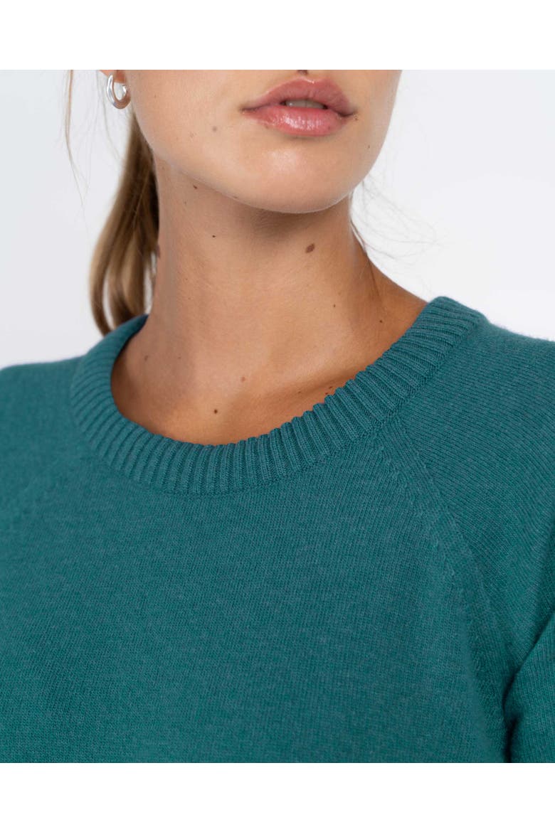 Crew Neck Knitted Dress, Alternate, color, Teal