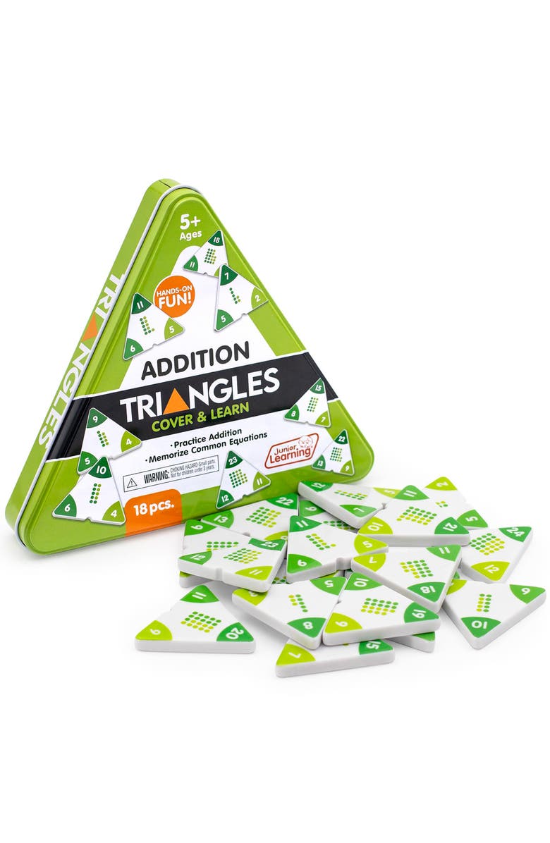 Junior Learning Addition Triangles,- Cover & Learn, Memorize Equations, Main, color, Multicolored