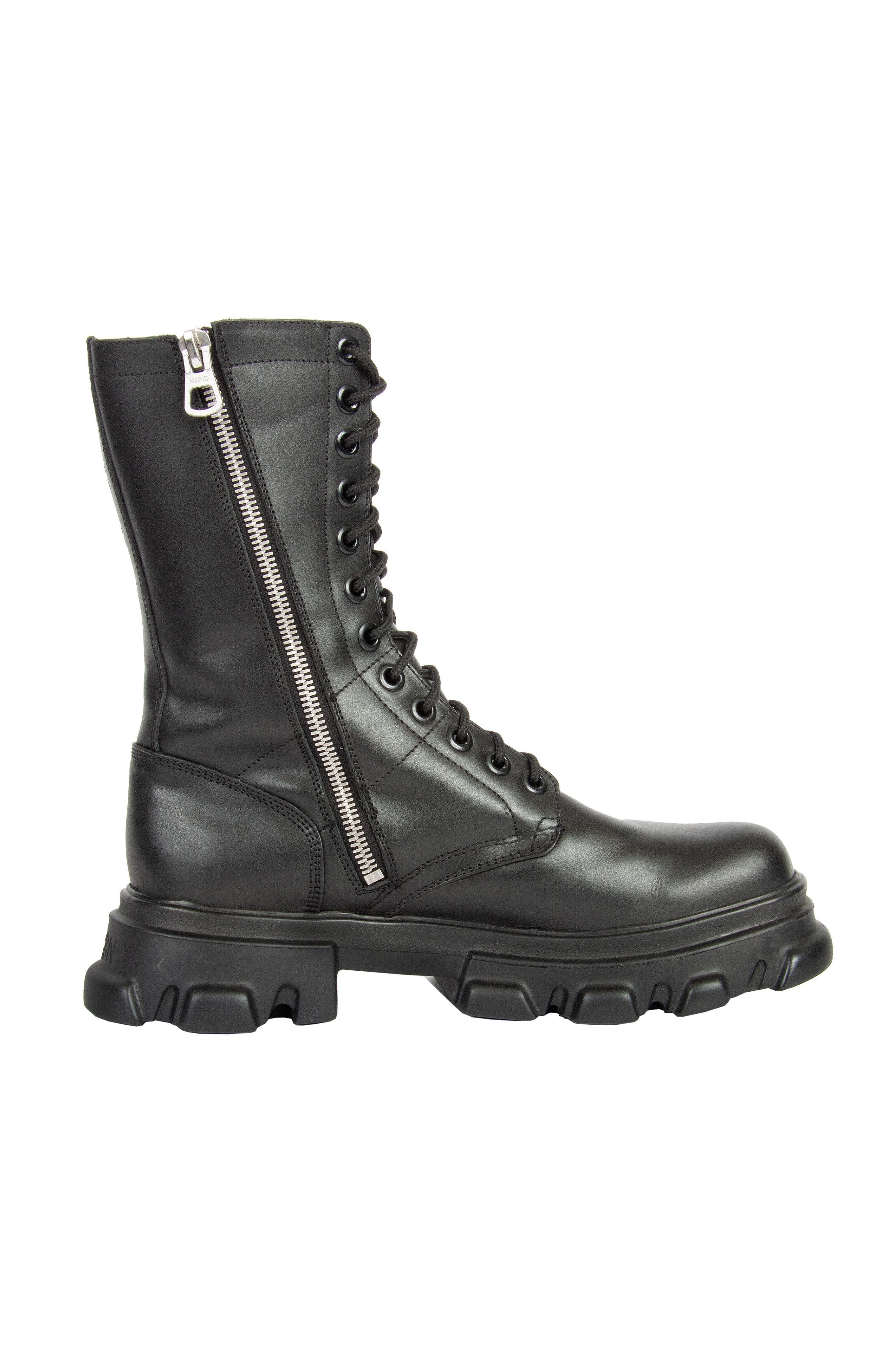 URBNKICKS High Altitude Black Leather Boots BSB, Alternate, color, 
