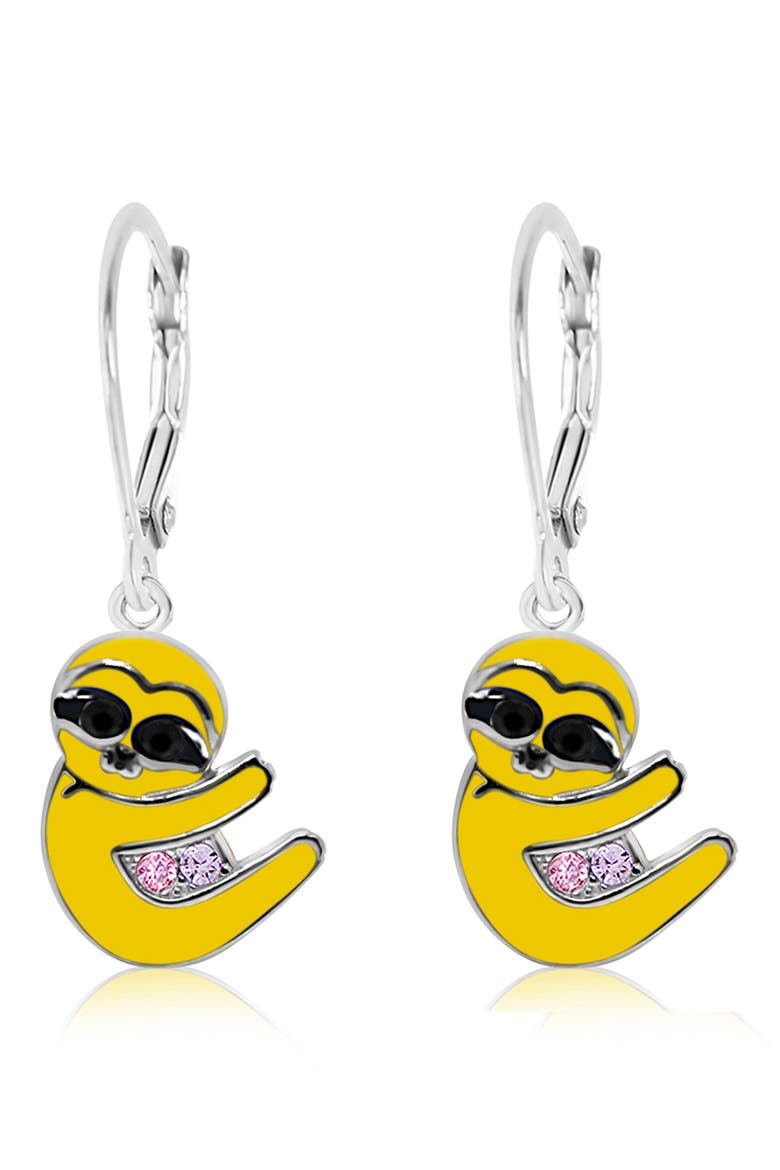 Kids' Sloth Drop Earrings, Main, color, YELLOW