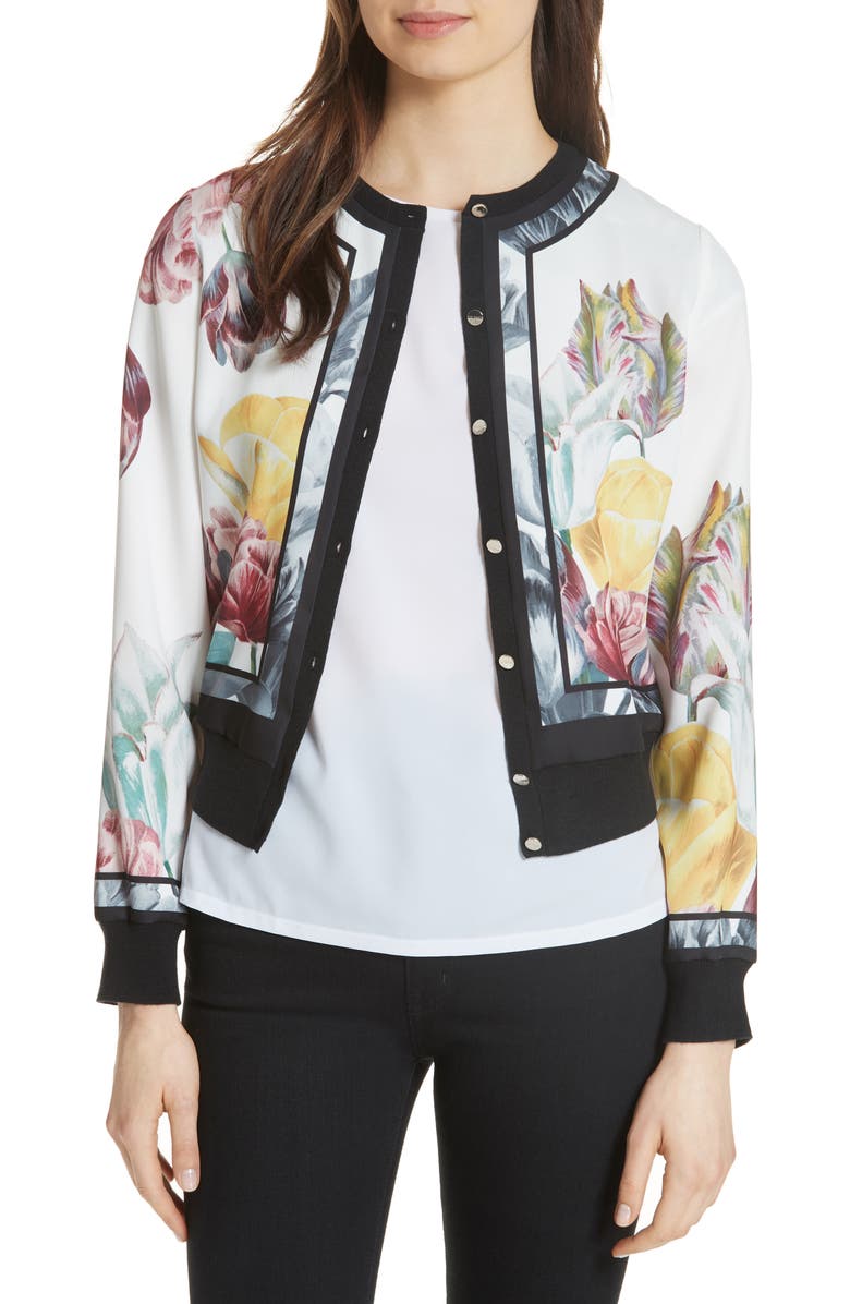 Ted Baker London Olyviaa Tranquility Woven Jacket, Main, color,
