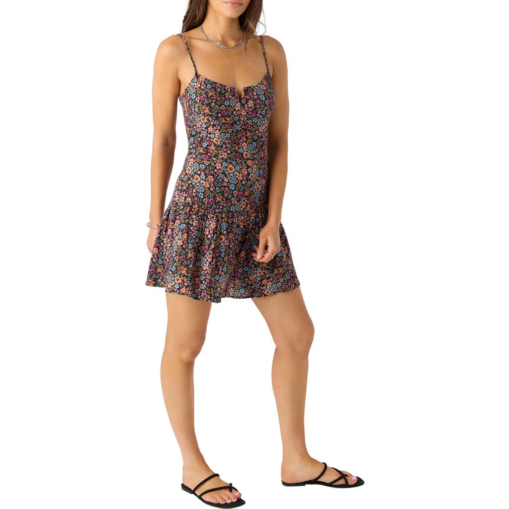 O'neill Serefina Floral Minidress In Gray