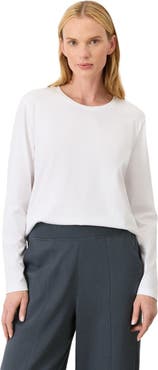 Pact Luxe Essential Crewneck Long Sleeve Tee Made With Organic Cotton