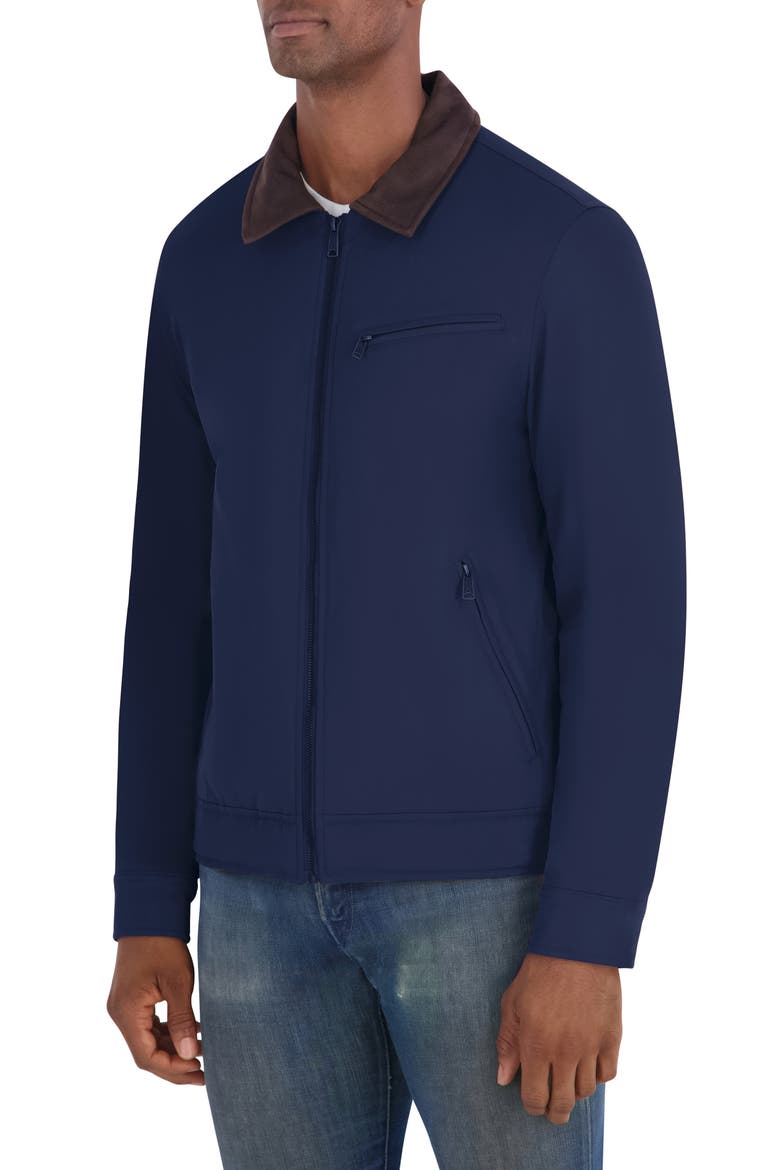 Zip Front Harrington Jacket, Alternate, color, NAVY BLAZER