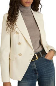 Reiss Tally Double Breasted Wool Blend Blazer