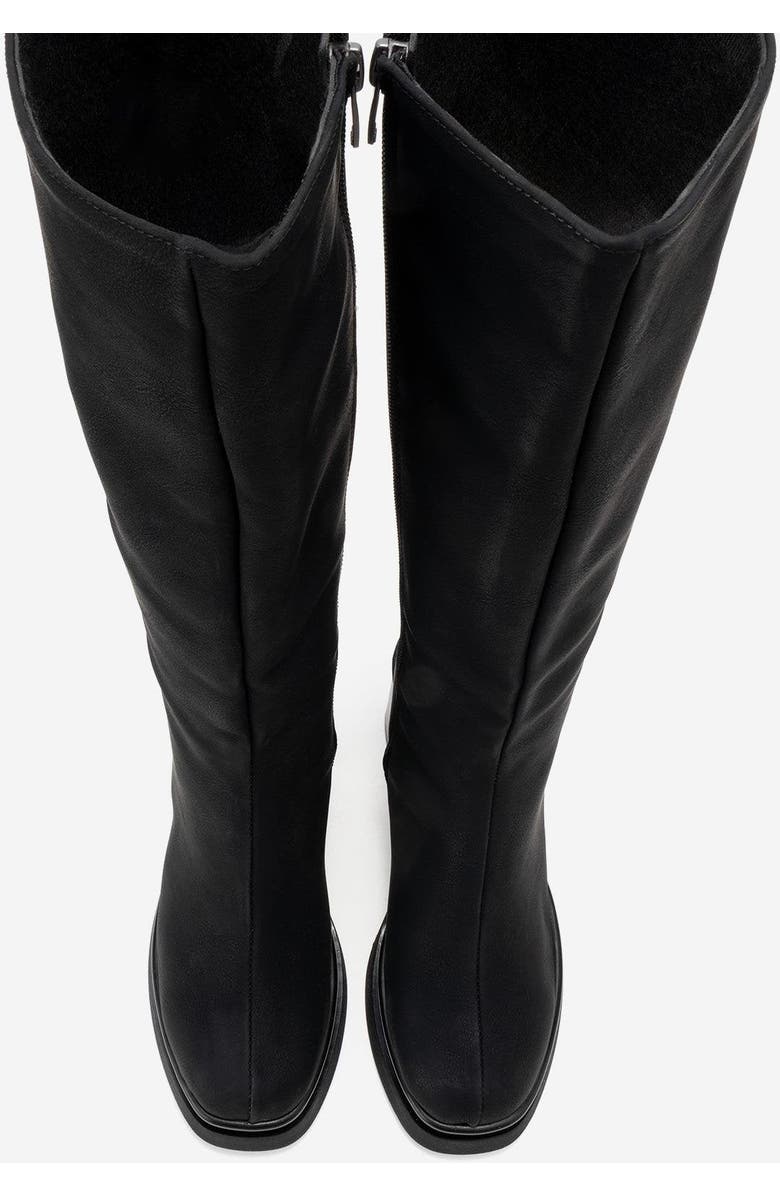 Prologue Shoes Carm Nubuck Platform Mid Calf Boot, Alternate, color, Black Nubuck