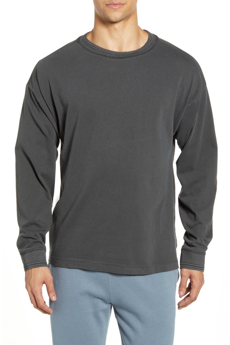 Relaxed Cotton Crewneck Sweater, Main, color, STRETCH LIMO