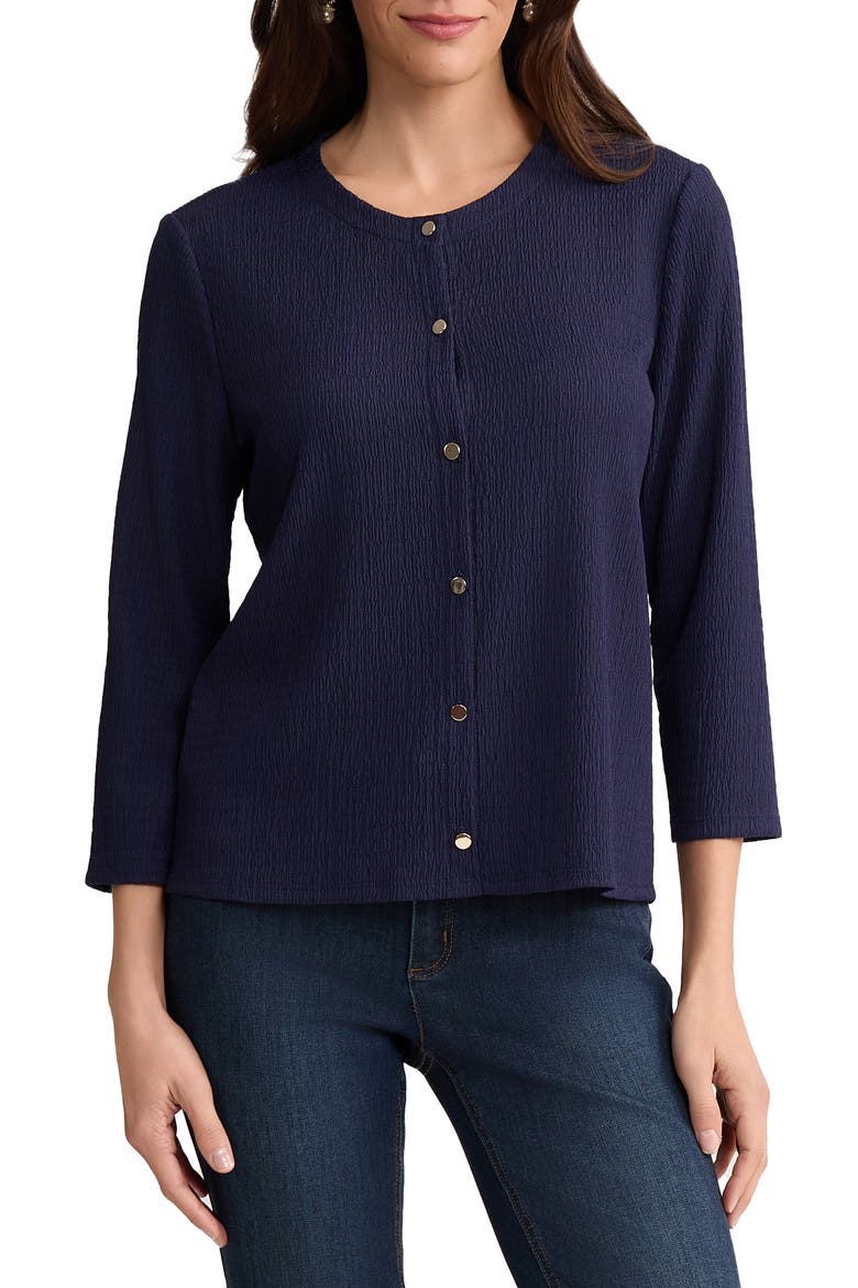 Three Quarter Sleeve Cardigan, Main, color, PACIFIC NAVY