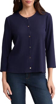 Jones New York Three Quarter Sleeve Cardigan