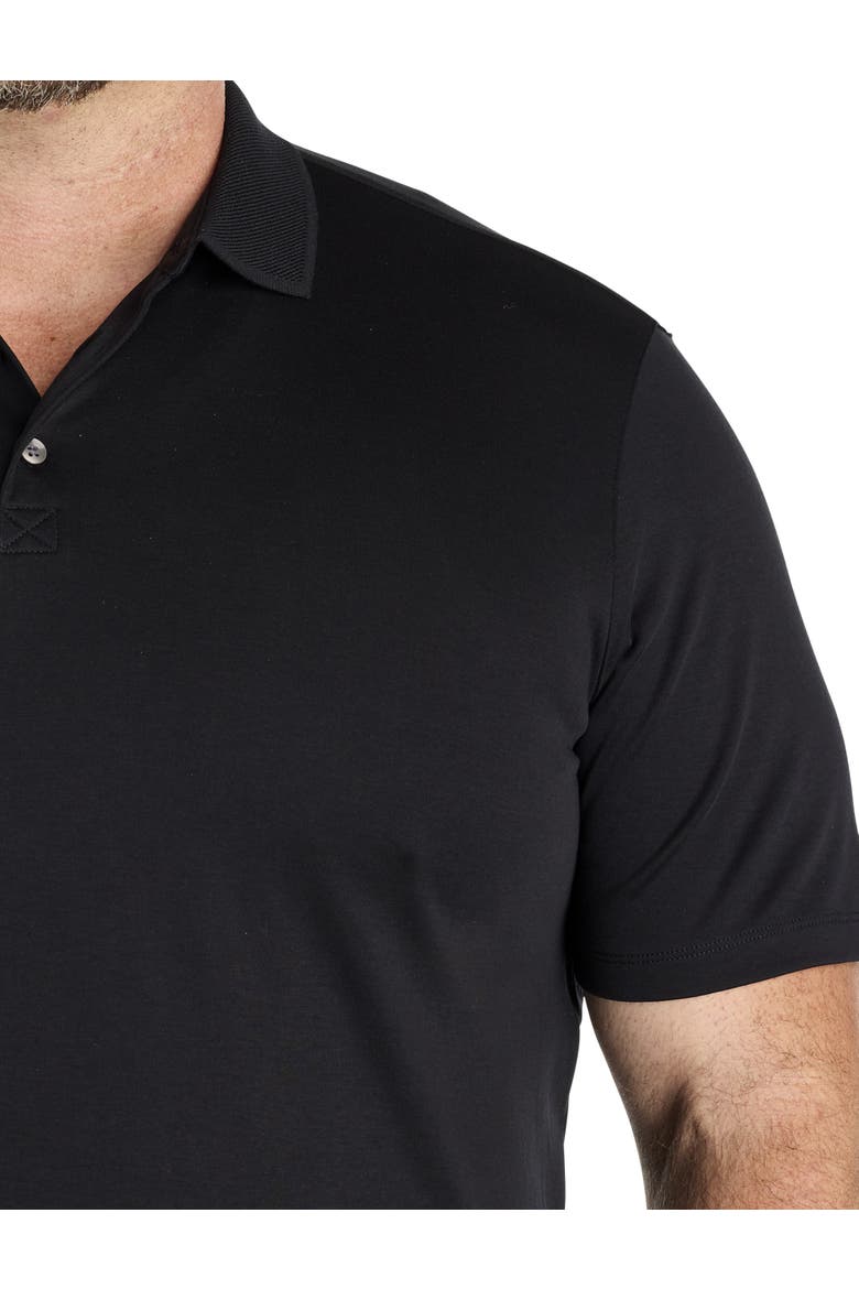 Big & Tall Georgia Polo Shirt, Alternate, color, BLACK