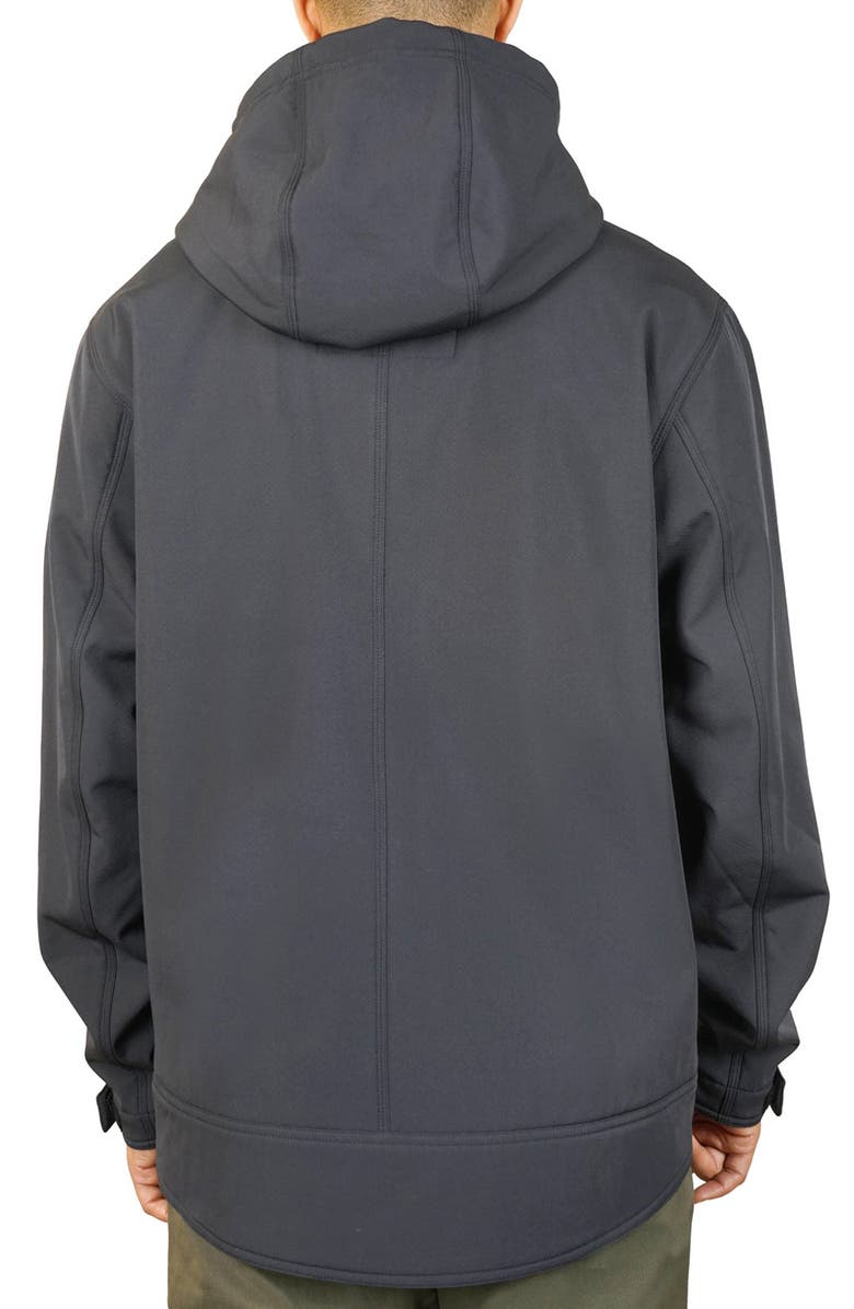 HAWKE & CO Water-Resistant Hooded Softshell Bonded Faux Shearling Lined Jacket, Alternate, color, 