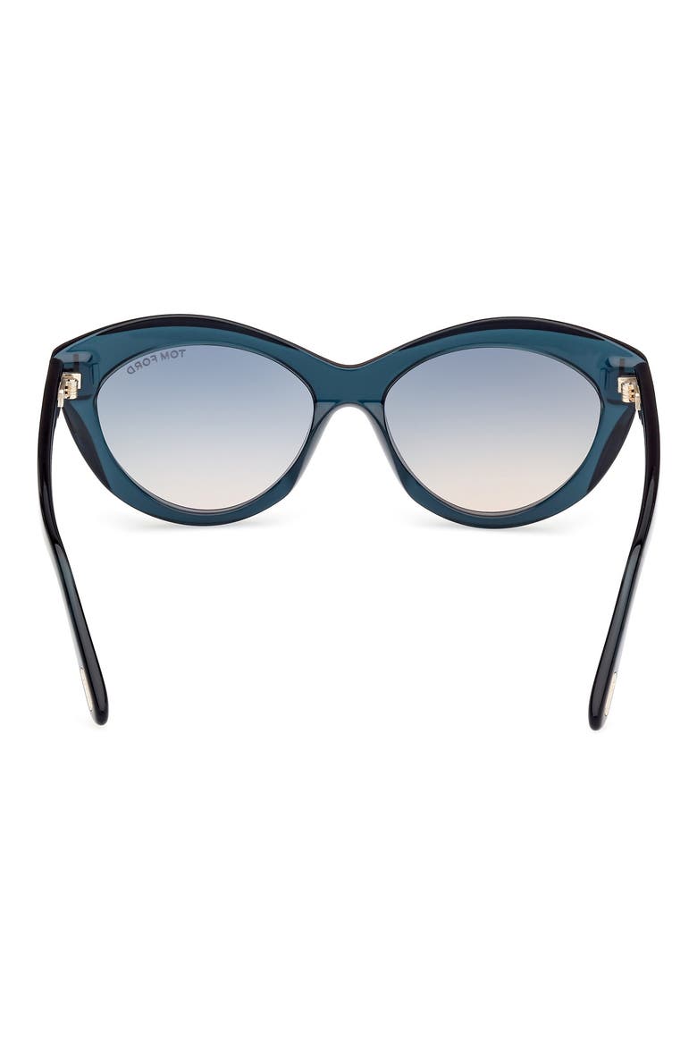 55mm Gradient Oval Sunglasses, Alternate, color, BLUE/ OTHER / GRADIENT GREEN