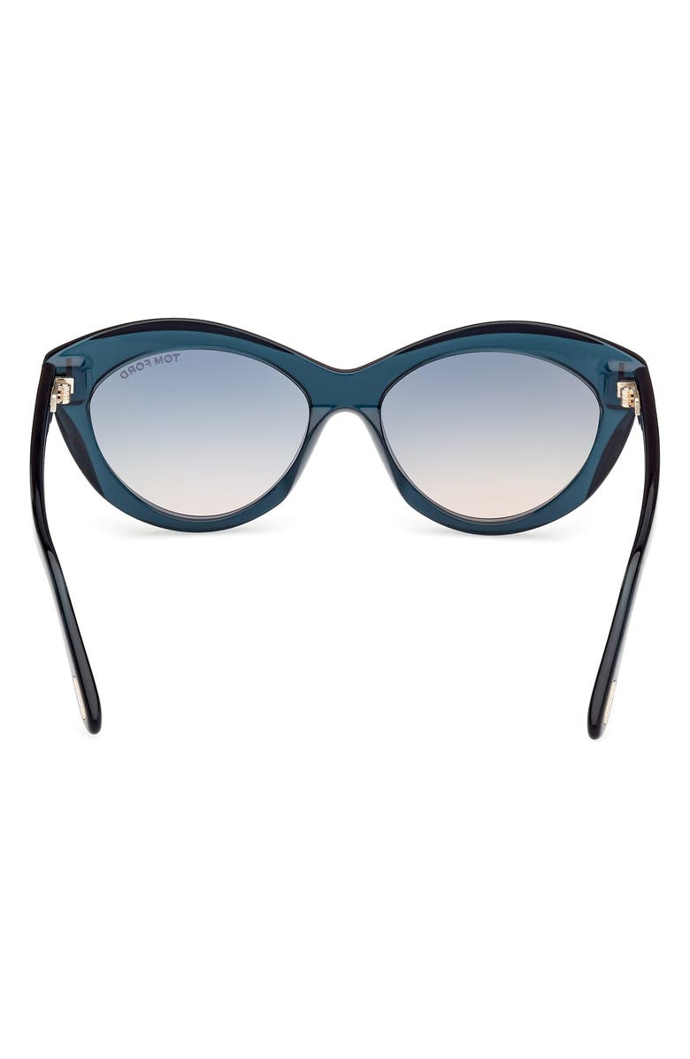 TOM FORD 55mm Gradient Oval Sunglasses, Alternate, color, Blue/ Other / Gradient Green