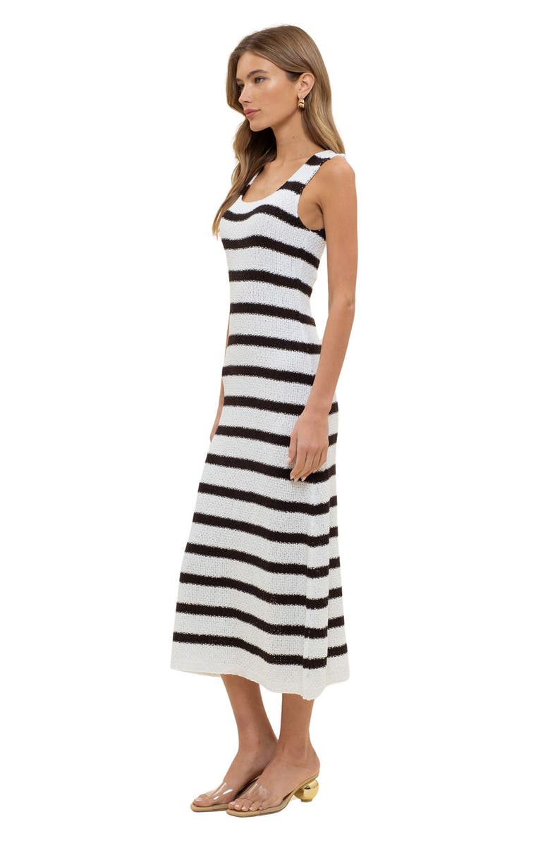 Blu Pepper Stripe Knit Midi Dress, Alternate, color, Ivory