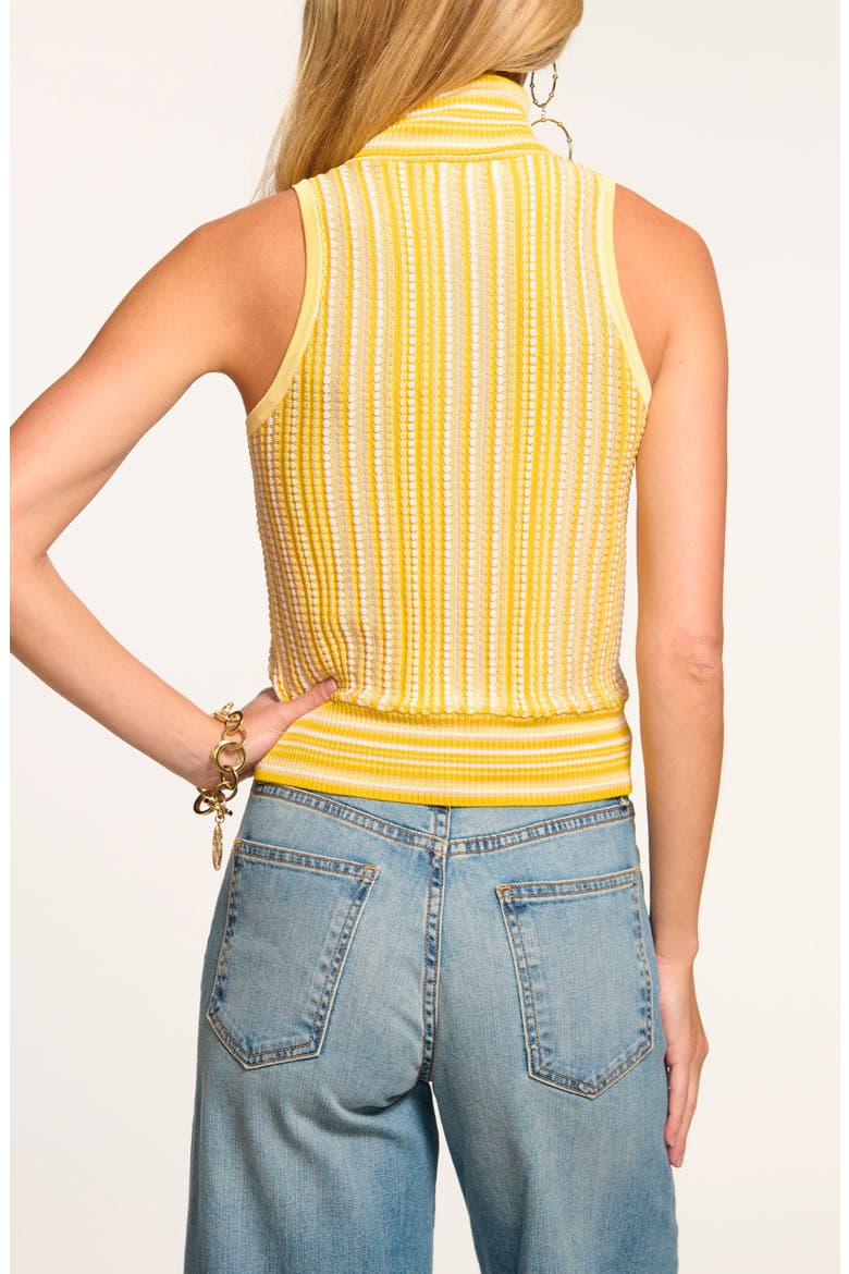 Leonie Stripe Turtleneck Sweater Tank, Alternate, color, DAISY YELLOW STRIPE