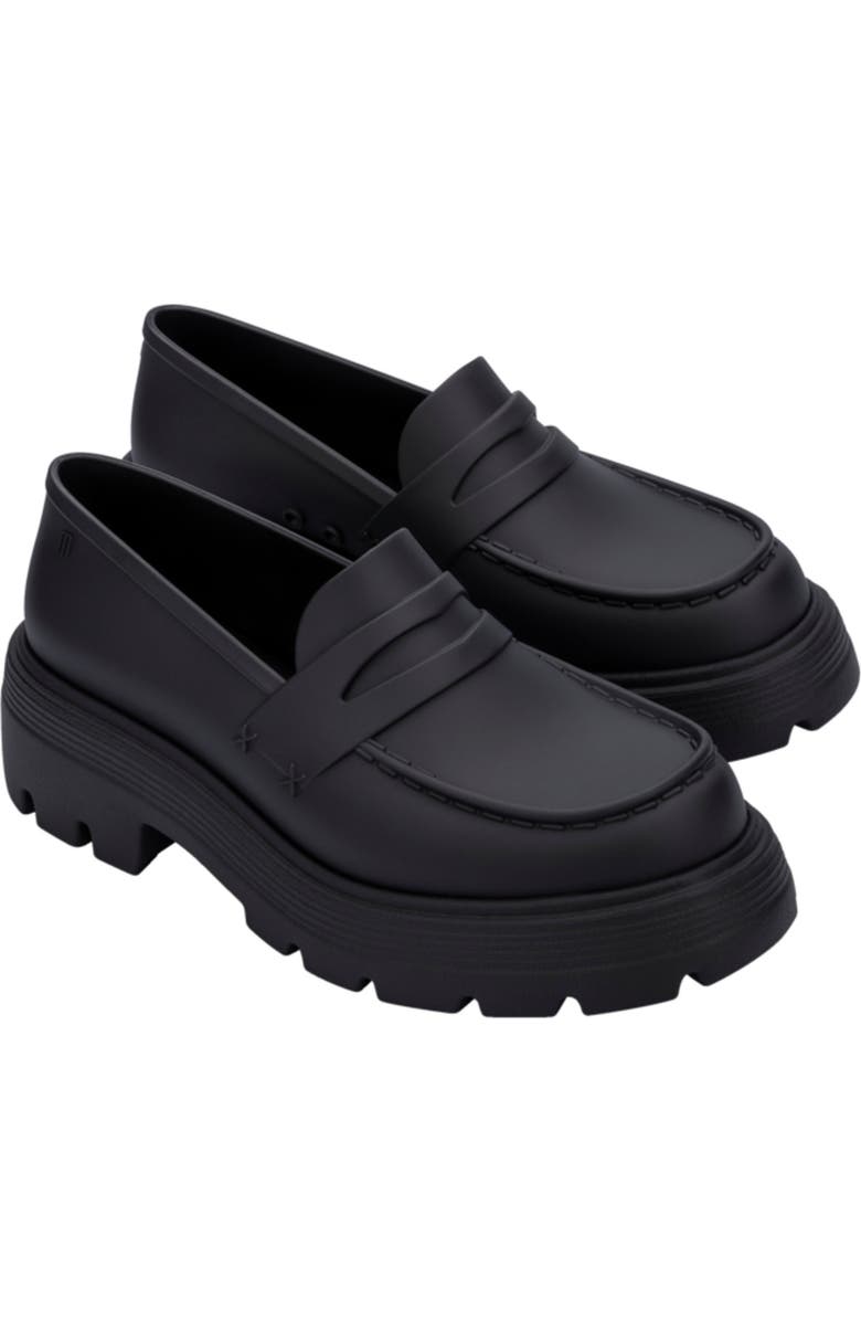 Melissa Royal Platform Penny Loafer, Main, color, Black