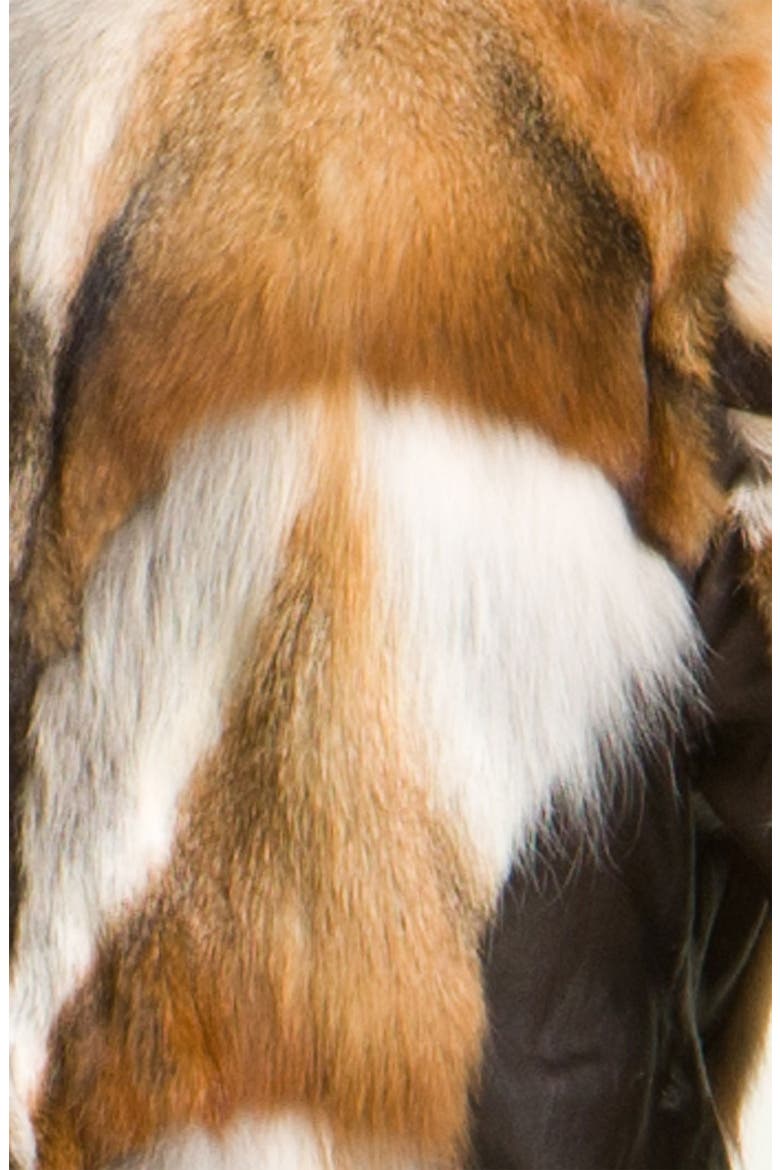 'Winston' Genuine Fox Fur Jacket, Alternate, color, BRICK