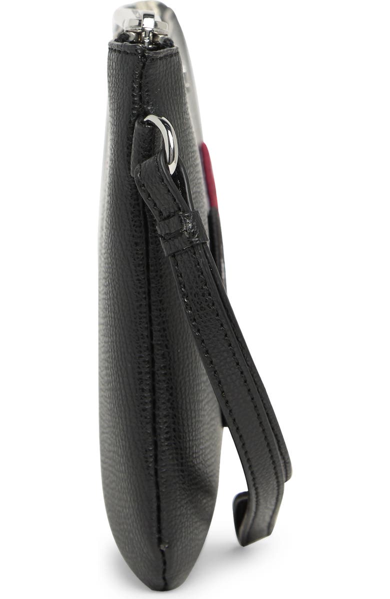 KARL LAGERFELD PARIS Large Logo Patch Wristlet, Alternate, color,