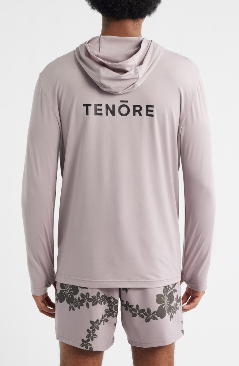 TENŌRE Logo Graphic Hooded T-Shirt, Alternate, color, Zinc