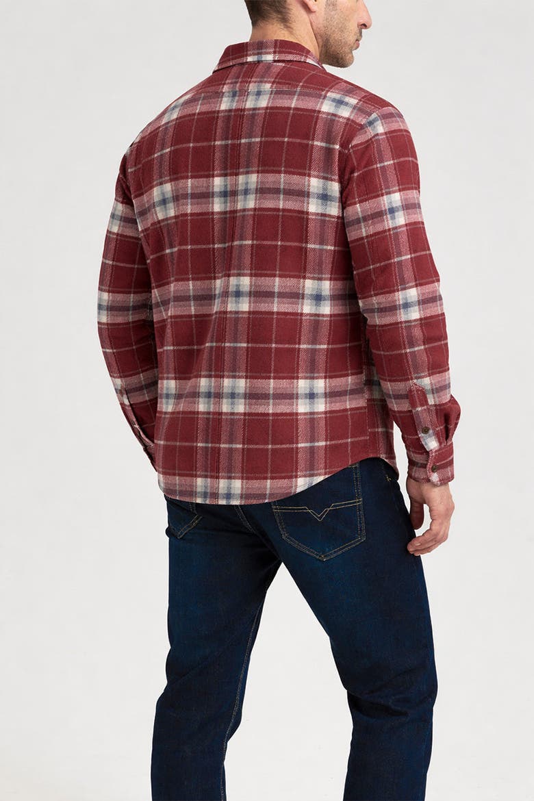 Micro Bonded Plaid Fleece Jacket, Alternate, color, Red