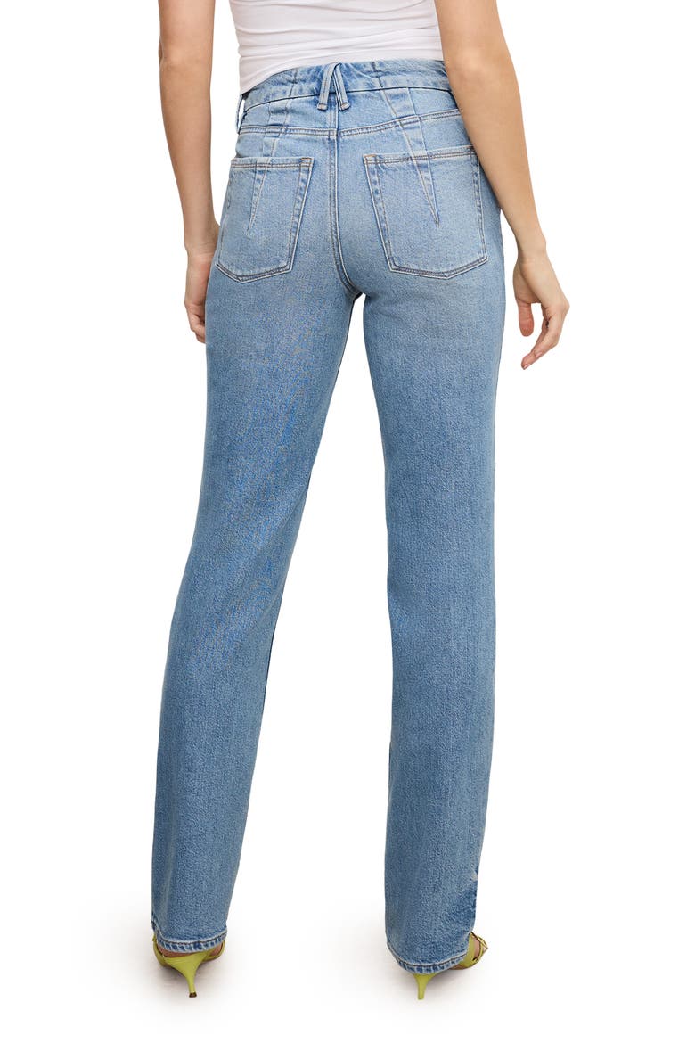 Good Icon Ripped High Waist Straight Leg Jeans, Alternate, color, INDIGO870
