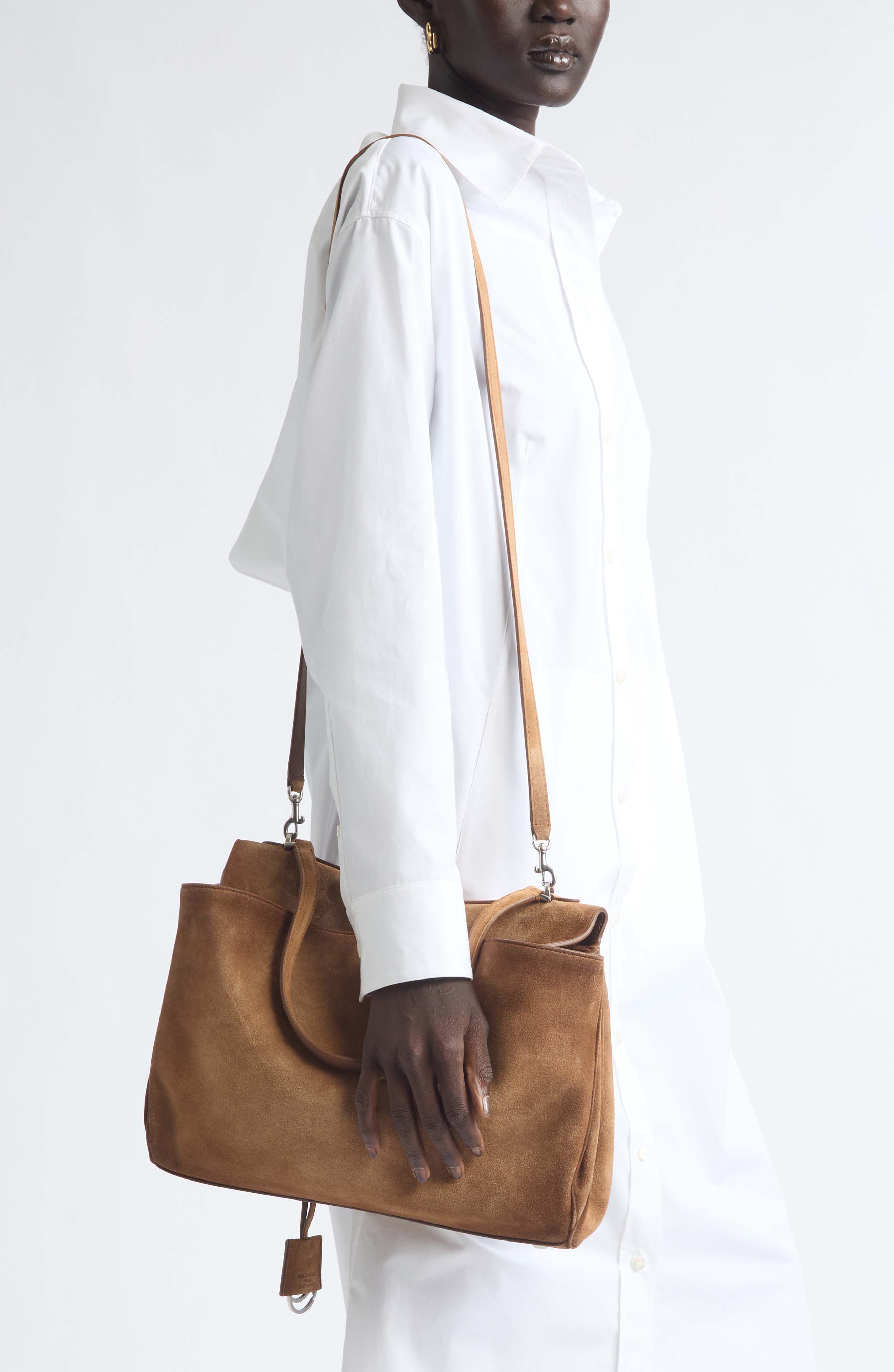 Medium Rodeo Suede Shoulder Bag, Alternate, color, 2533 CAMEL