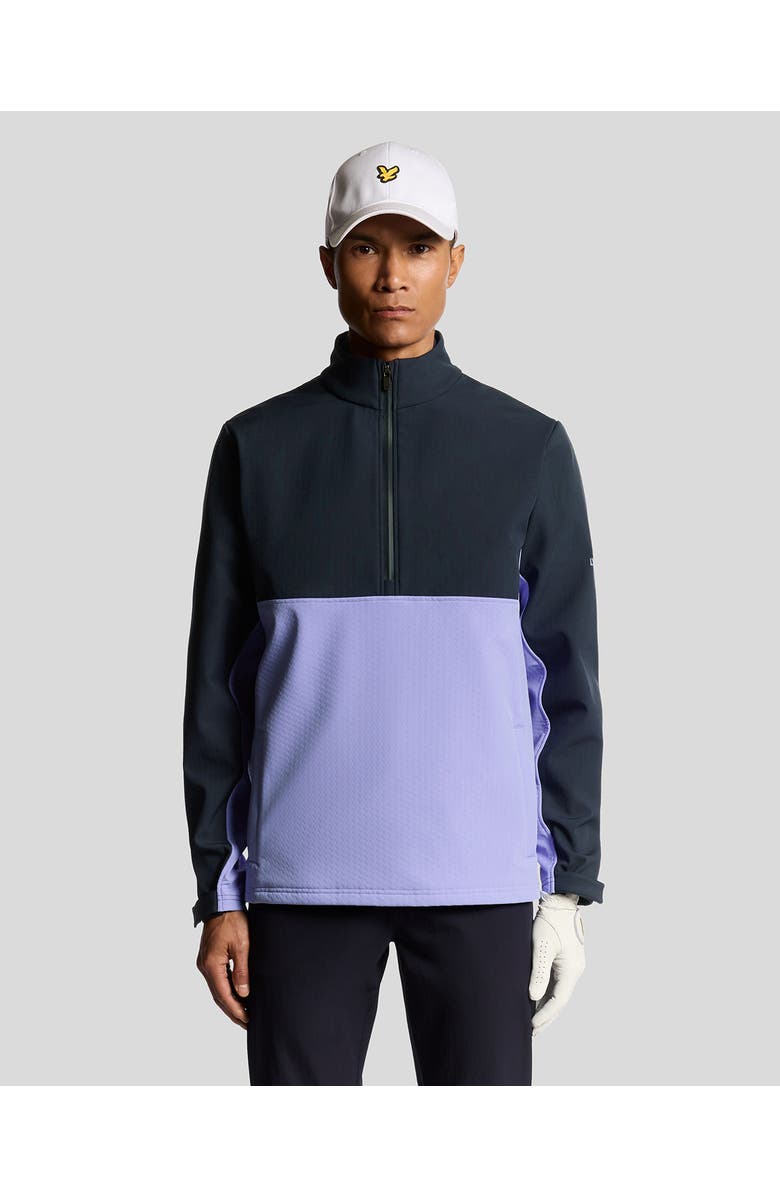 Lyle & Scott Golf Half Zip Windjammer Jacket, Main, color, Moonlight/ Dark Navy