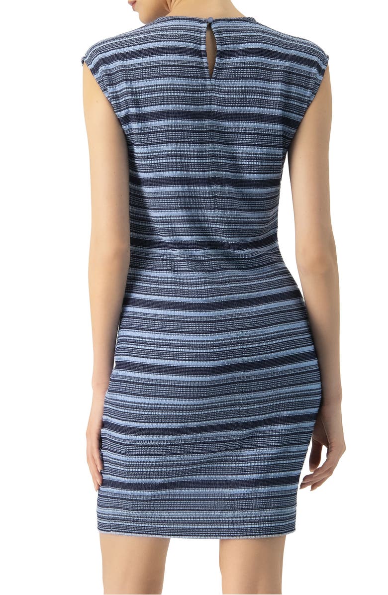 IVONNE Short Sleeveless Knit Dress with Round Neck, Alternate, color, Blue