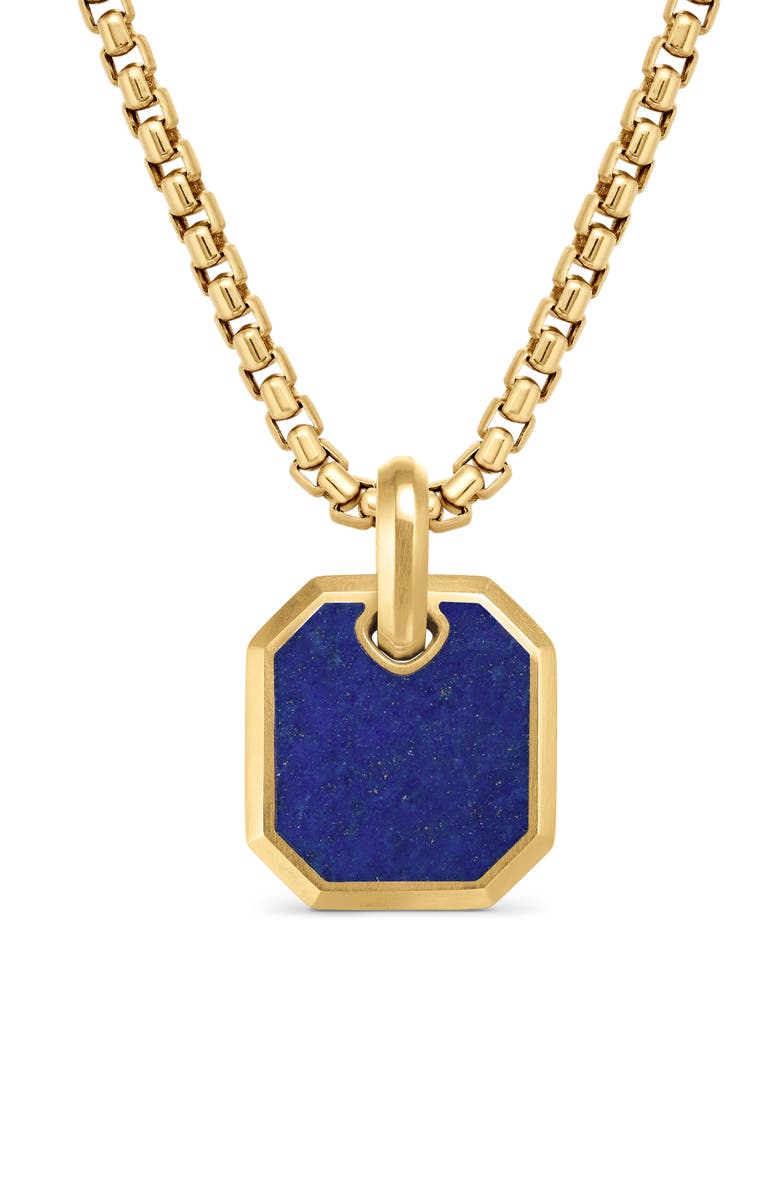 David Yurman Roman Lapis Lazuli Amulet in 18K Yellow Gold, Main, color, 18K Yellow Gold