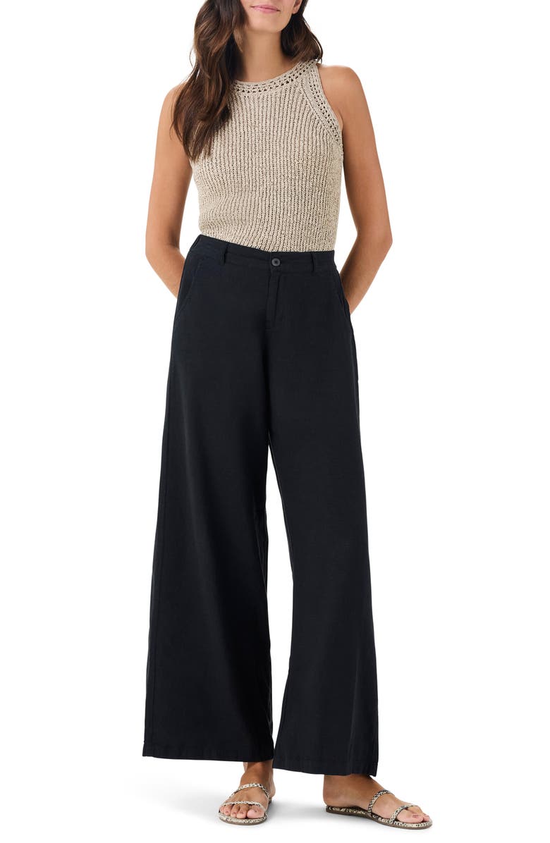 NIC+ZOE Rumba Organic Linen Blend Wide Leg Trousers, Alternate, color, 