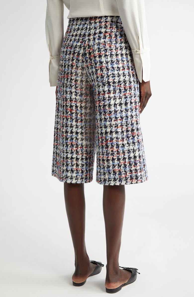 ST. JOHN Americana Houndstooth Eyelash Tweed Shorts, Alternate, color, Americana Multi