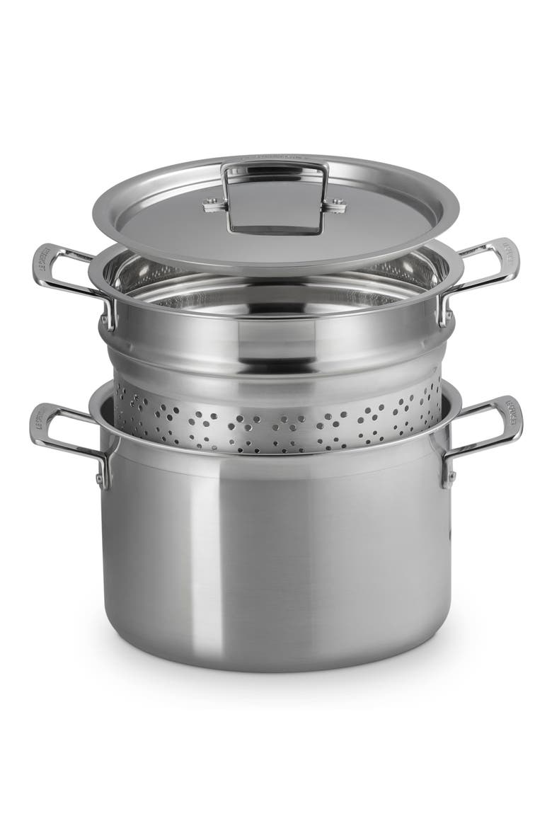 7.5-Quart Classic Stainless Steel Pasta Pot with Colander Insert, Alternate, color, STAINLESS STEEL