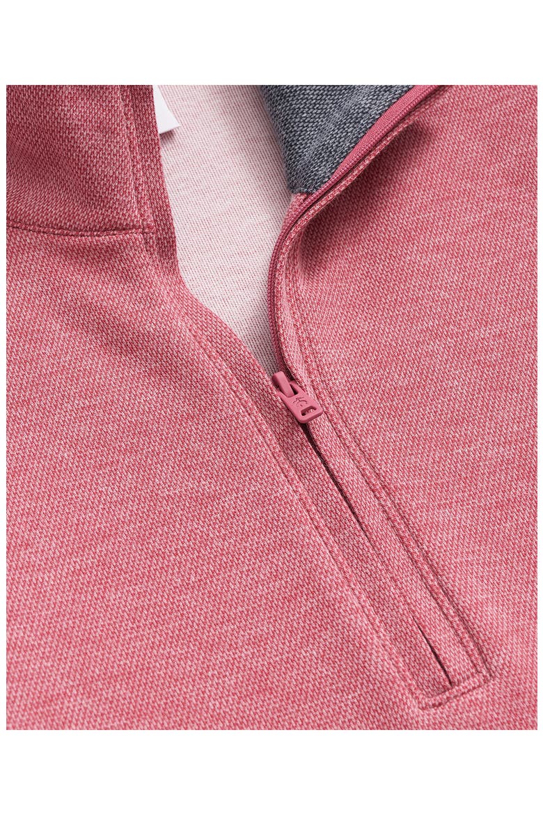 Heathered Piqué Half Zip Pullover, Alternate, color, PINK