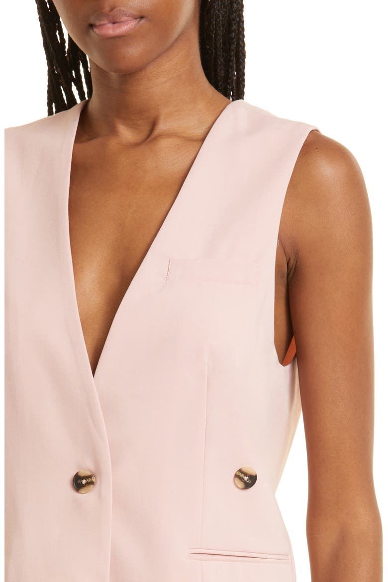 Anjelica Recycled Polyester Blend Vest, Alternate, color, PEACH SKIN