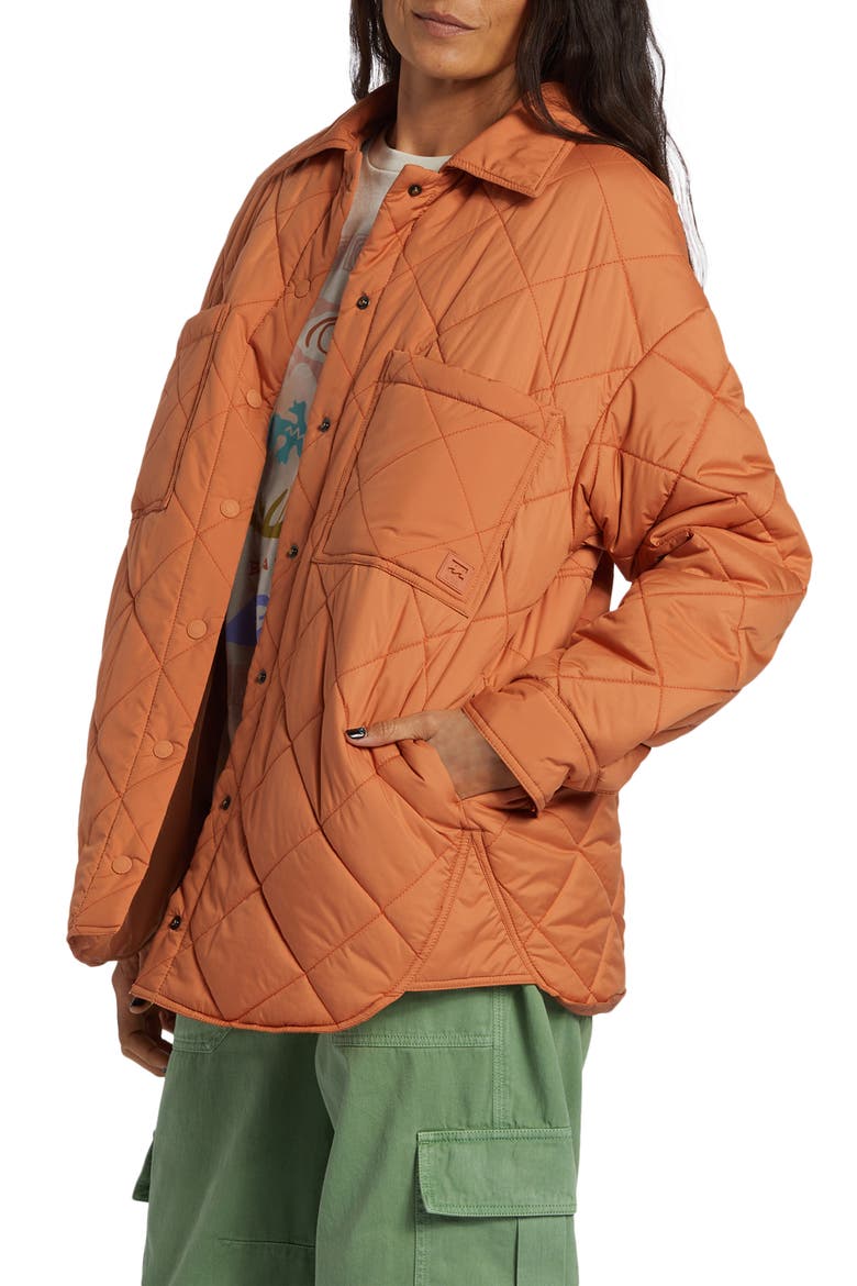 Transport Water Resistant Snap-Up Shacket, Alternate, color, SUNBURNT