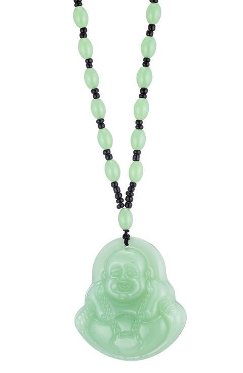 Jaden Green Buddha Pendant Necklace