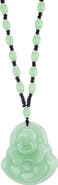 EYE CANDY LOS ANGELES Jaden Green Buddha Pendant Necklace
