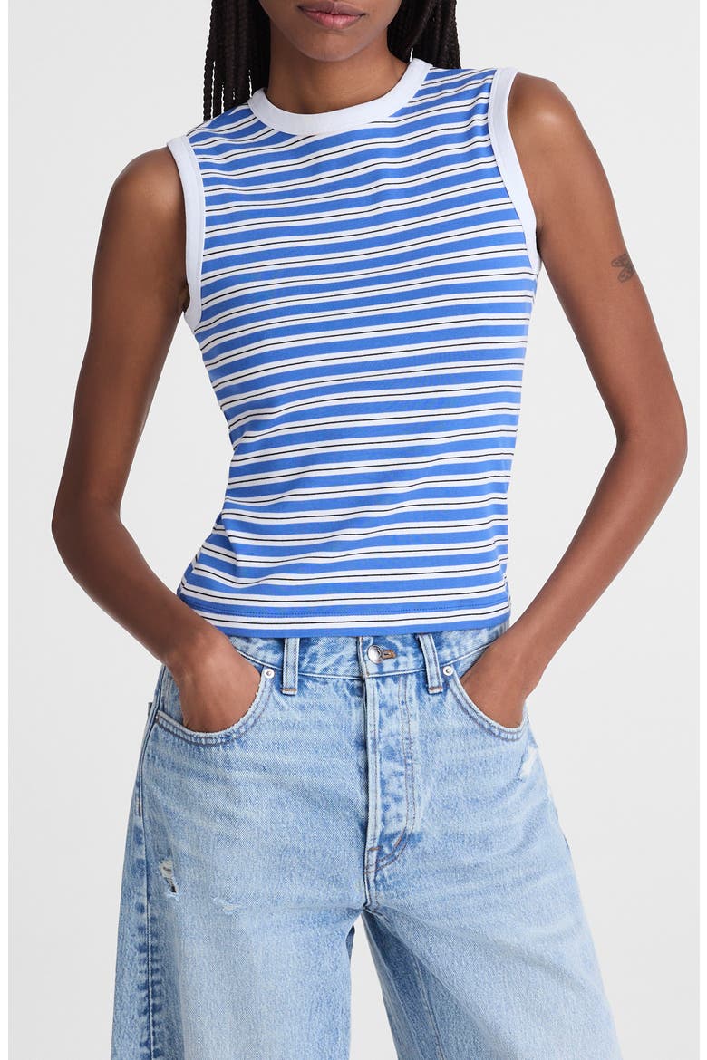 The '90s Compact Cotton Shell Tank, Main, color, RETRO BLUE