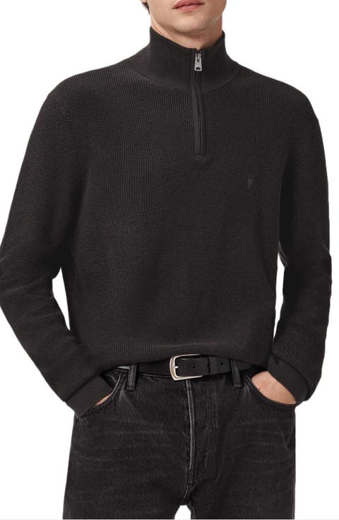 Wool Blend Quarter Zip Sweater
