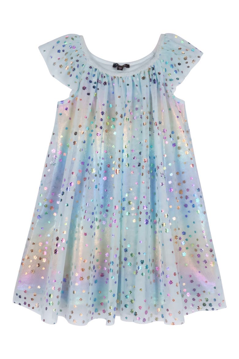 Kids' Float Foil Dress, Main, color, AQUA