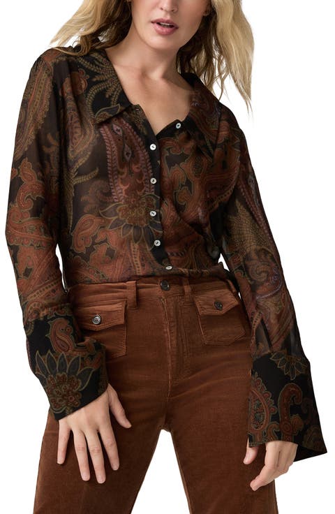 Rosalinda Paisley Button-Up Shirt