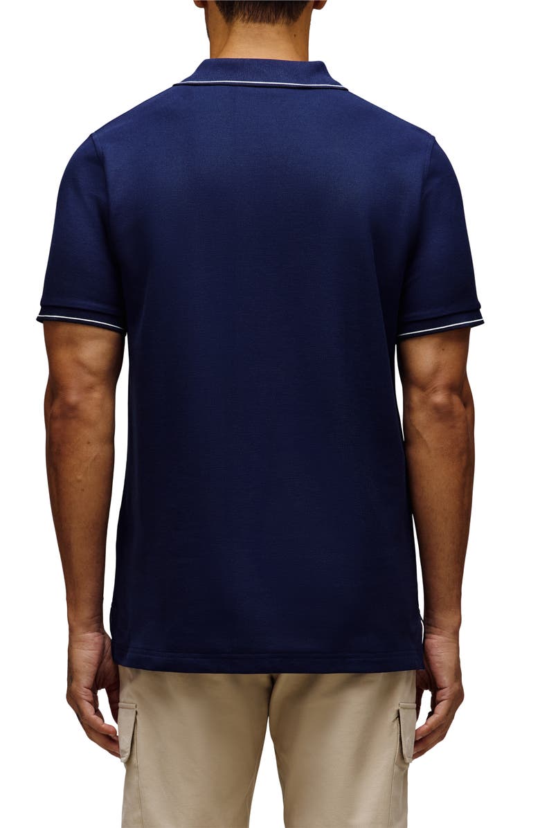 Psycho Bunny Joseph Tipped Pima Cotton Piqué Polo, Alternate, color, Evening Blue