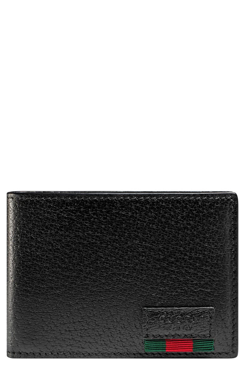 Gucci Leather Wallet, Main, color, 