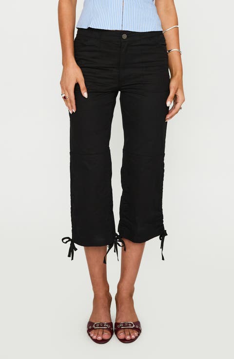 Hot Rod Drawstring Cuff Capri Pants