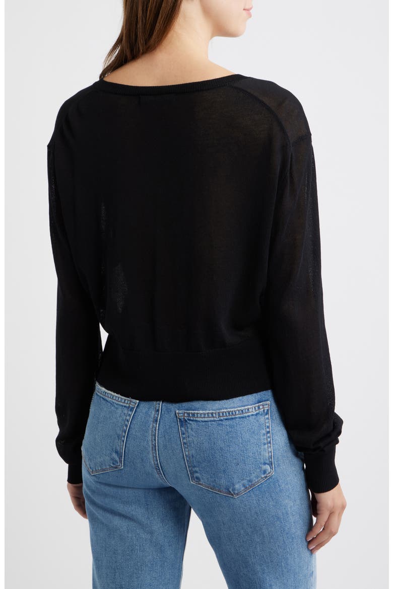 Granadella V-Neck Sweater, Alternate, color, BLACK