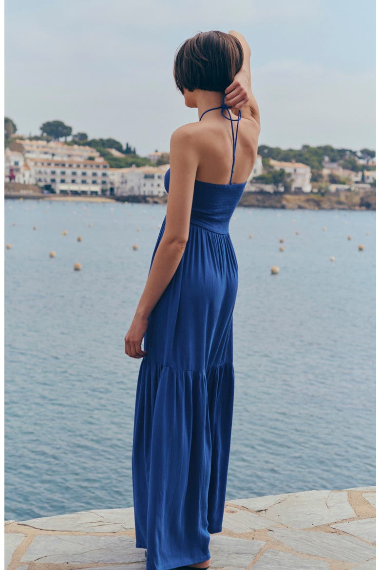 Halter Dress, Alternate, color, VIBRANT BLUE