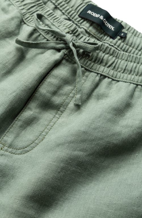 Rodd & Gunn Linen 9 Resort Shorts In Green