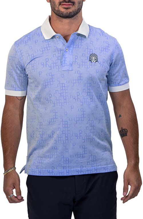 Maceoo Mozartspecktip Stretch Nylon Polo In Blue
