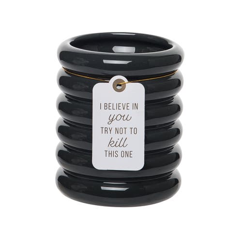 Totalee Gift I Believe In You Blue Planter Ceramic Blue