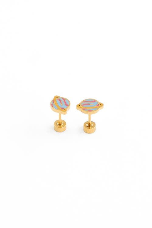 Pip Pop Planet Stud Earrings In Gold